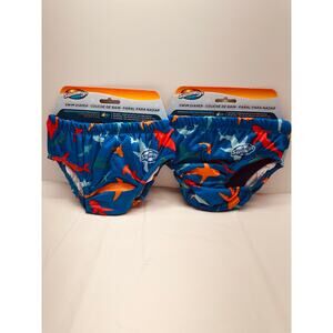 Swimways Reusable Shark Swim Diaper 12 months 18-22 lbs Medium Set of 2 NWT